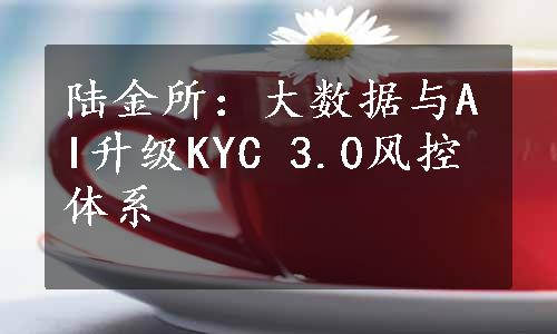 陆金所：大数据与AI升级KYC 3.0风控体系