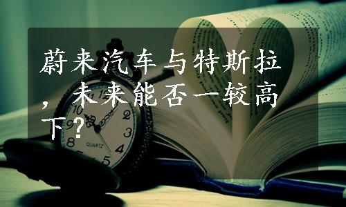 蔚来汽车与特斯拉，未来能否一较高下？