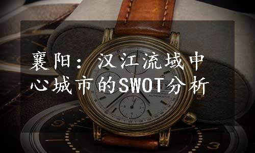 襄阳：汉江流域中心城市的SWOT分析