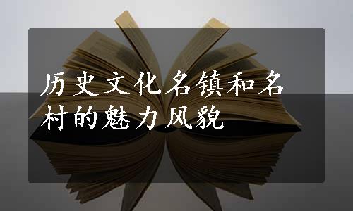 历史文化名镇和名村的魅力风貌