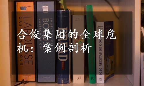 合俊集团的全球危机：案例剖析