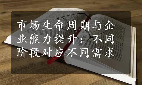 市场生命周期与企业能力提升：不同阶段对应不同需求