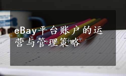 eBay平台账户的运营与管理策略