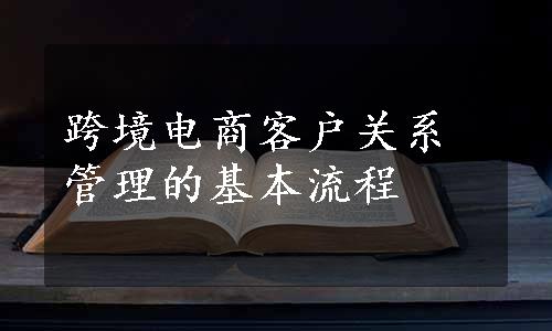 跨境电商客户关系管理的基本流程