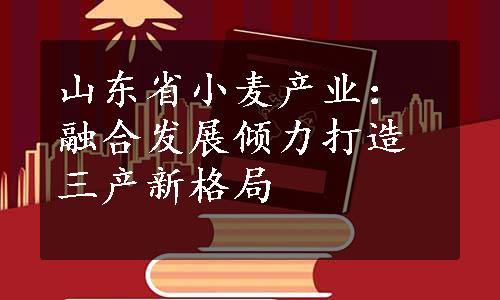 山东省小麦产业：融合发展倾力打造三产新格局