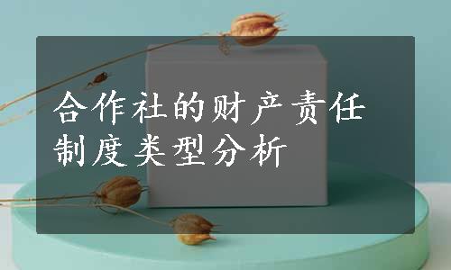 合作社的财产责任制度类型分析