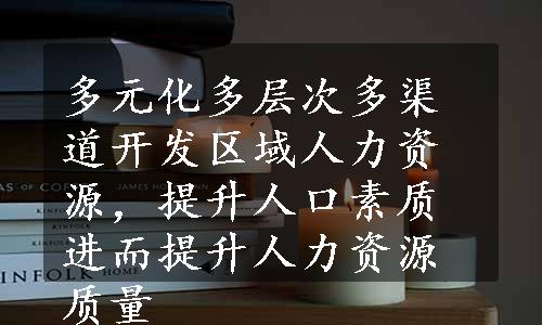 多元化多层次多渠道开发区域人力资源，提升人口素质进而提升人力资源质量