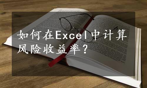 如何在Excel中计算风险收益率？