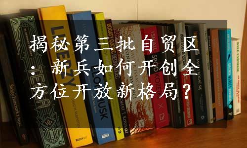 揭秘第三批自贸区：新兵如何开创全方位开放新格局？