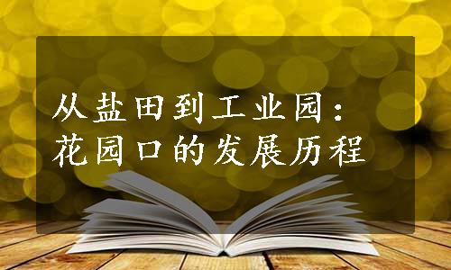 从盐田到工业园：花园口的发展历程