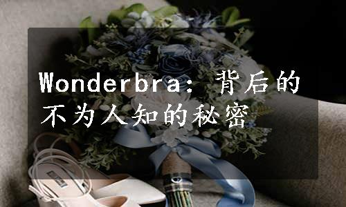 Wonderbra：背后的不为人知的秘密