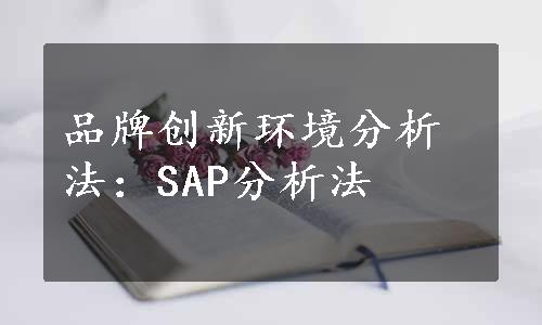 品牌创新环境分析法：SAP分析法