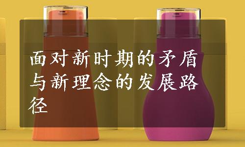 面对新时期的矛盾与新理念的发展路径