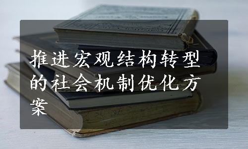 推进宏观结构转型的社会机制优化方案