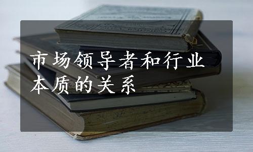 市场领导者和行业本质的关系