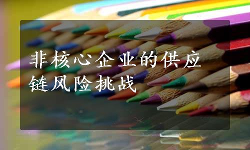 非核心企业的供应链风险挑战