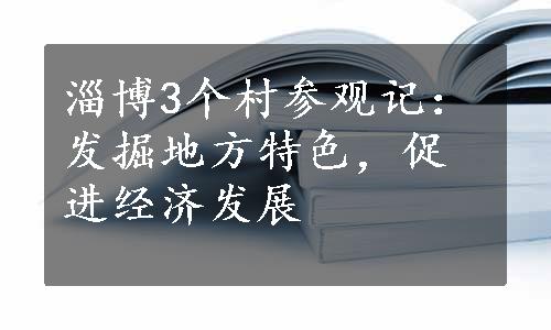 淄博3个村参观记：发掘地方特色，促进经济发展