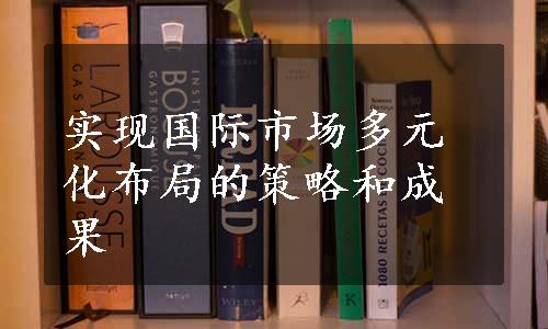 实现国际市场多元化布局的策略和成果