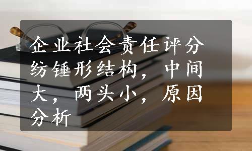 企业社会责任评分纺锤形结构，中间大，两头小，原因分析