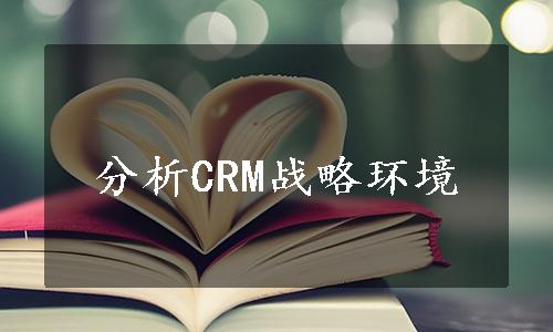 分析CRM战略环境