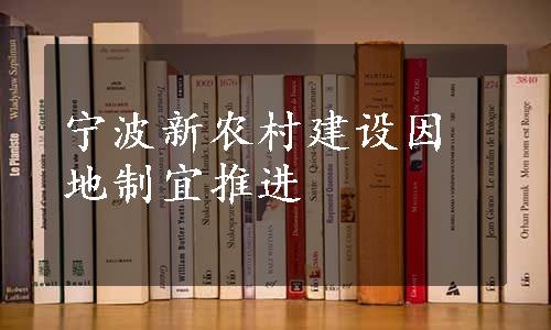 宁波新农村建设因地制宜推进