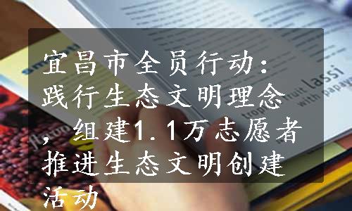 宜昌市全员行动：践行生态文明理念，组建1.1万志愿者推进生态文明创建活动