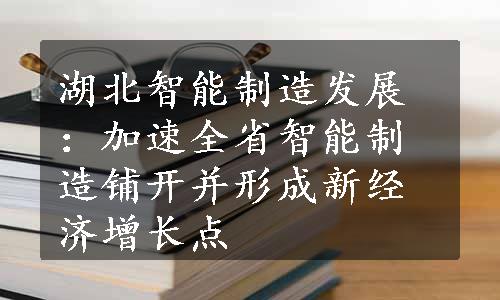 湖北智能制造发展：加速全省智能制造铺开并形成新经济增长点