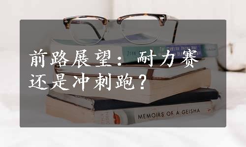 前路展望：耐力赛还是冲刺跑？