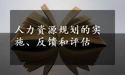 人力资源规划的实施、反馈和评估