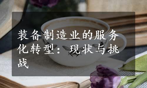 装备制造业的服务化转型：现状与挑战