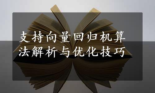 支持向量回归机算法解析与优化技巧