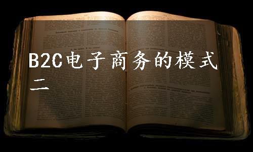 B2C电子商务的模式二