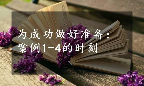 为成功做好准备：案例1-4的时刻