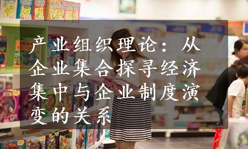 产业组织理论：从企业集合探寻经济集中与企业制度演变的关系