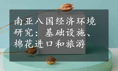 南亚八国经济环境研究：基础设施、棉花进口和旅游