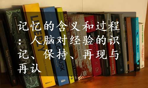 记忆的含义和过程：人脑对经验的识记、保持、再现与再认