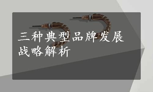 三种典型品牌发展战略解析