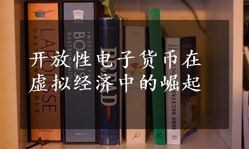 开放性电子货币在虚拟经济中的崛起