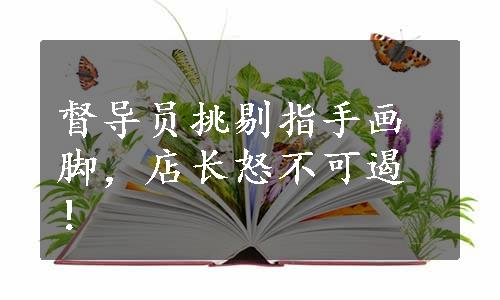 督导员挑剔指手画脚，店长怒不可遏！