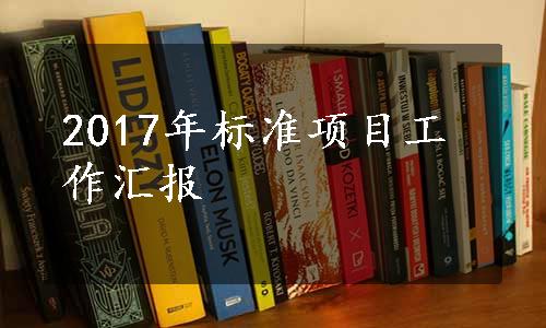 2017年标准项目工作汇报