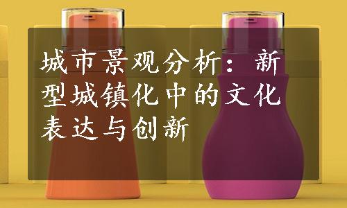 城市景观分析：新型城镇化中的文化表达与创新