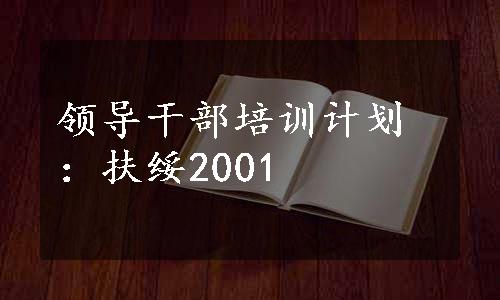 领导干部培训计划：扶绥2001