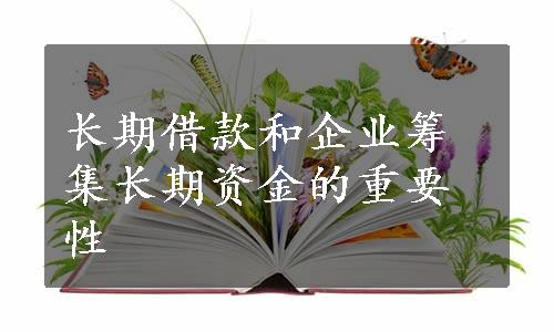 长期借款和企业筹集长期资金的重要性