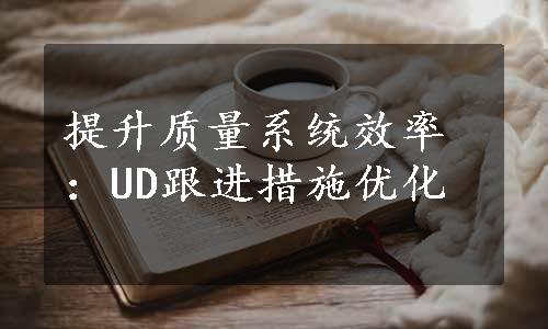 提升质量系统效率：UD跟进措施优化