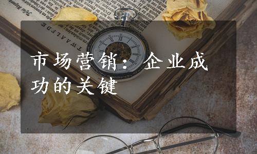 市场营销：企业成功的关键