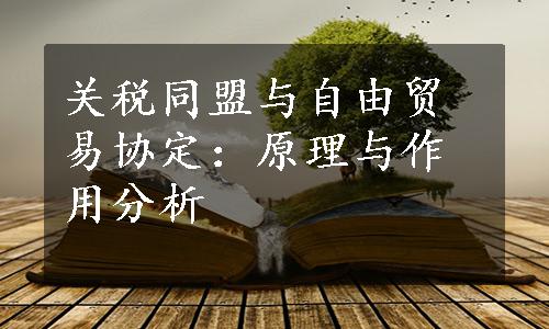 关税同盟与自由贸易协定：原理与作用分析