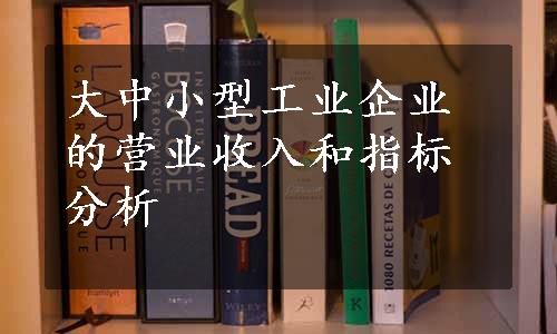 大中小型工业企业的营业收入和指标分析