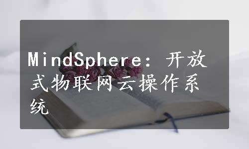 MindSphere：开放式物联网云操作系统