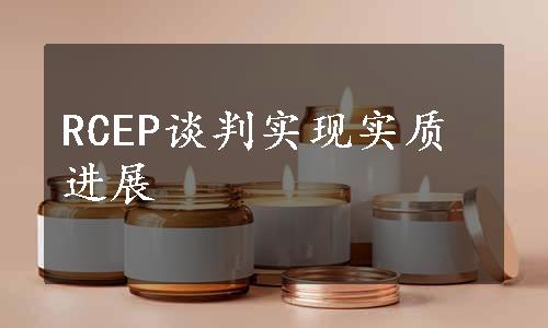 RCEP谈判实现实质进展