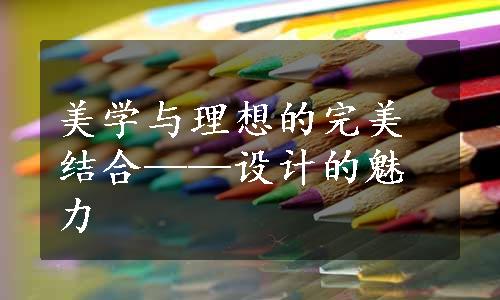 美学与理想的完美结合——设计的魅力